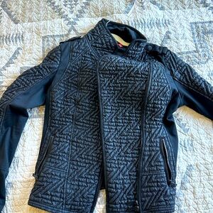 Zella moto workout jacket size M black